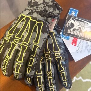 NET 3M Thinsulate Waterproof Skeleton Ski Gloves Size 4-7